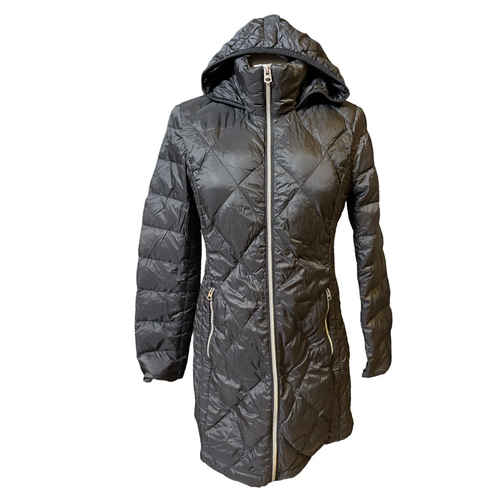Lucky Brand Black Hooded Puffer Coat